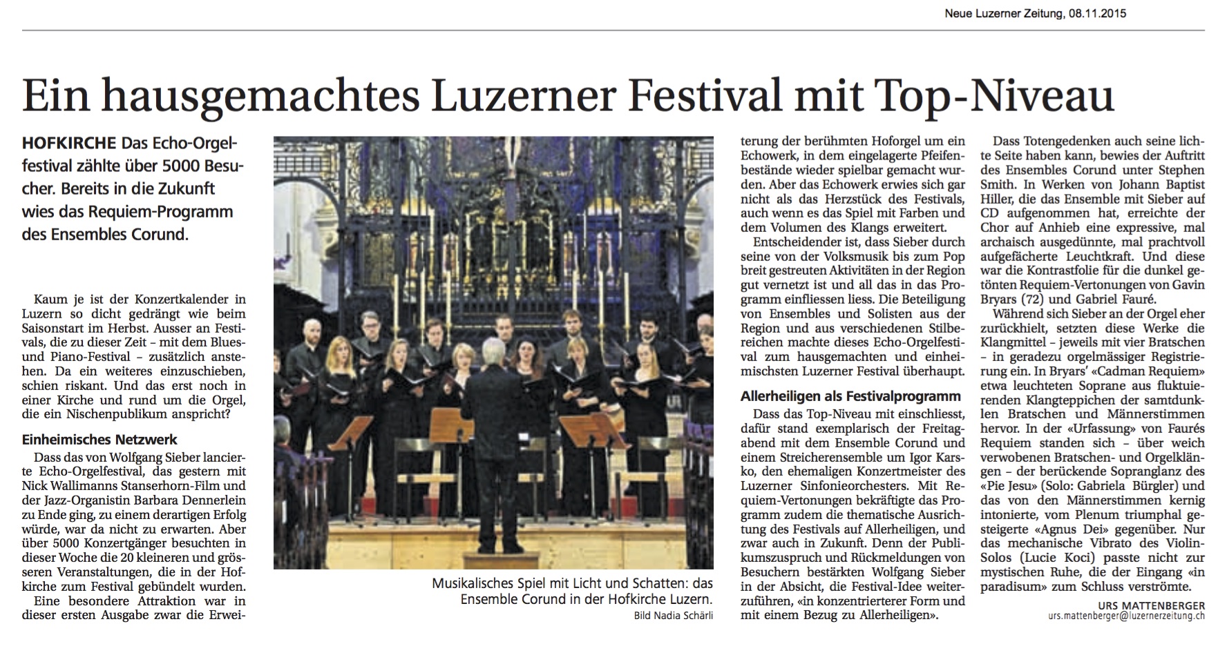 Luzerner Zeitung, 6.11.2016