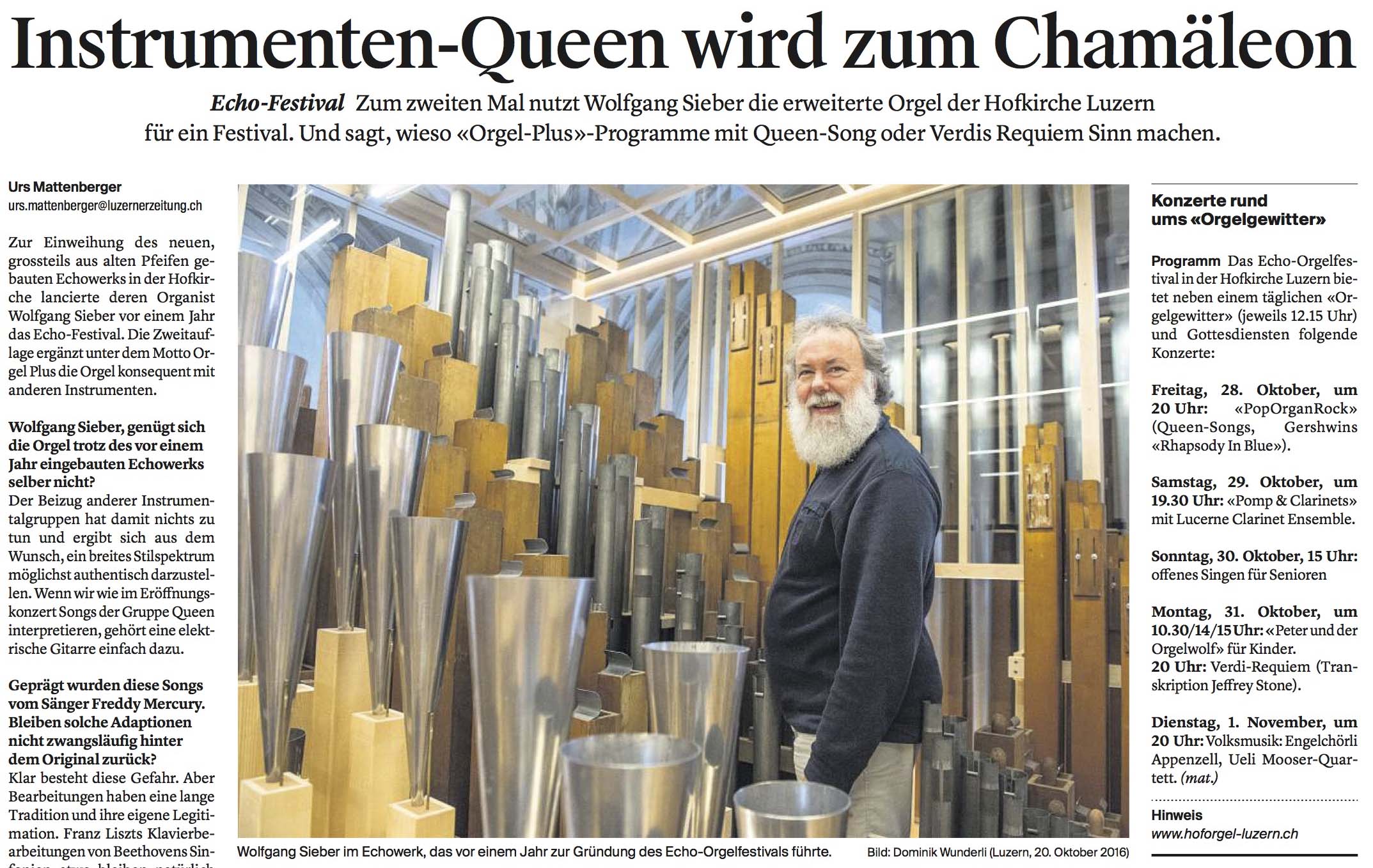Luzerner Zeitung, 25.10.2016