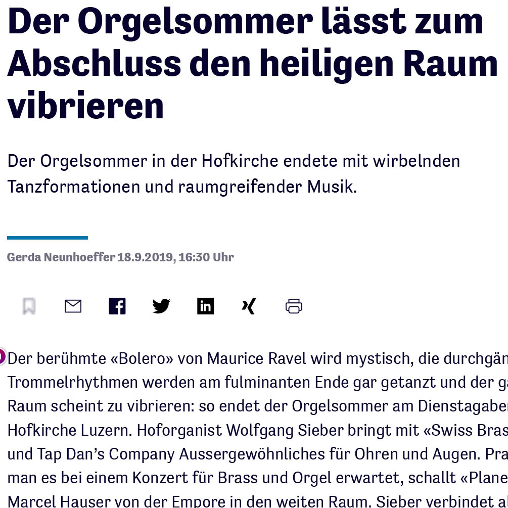 Luzerner Zeitung, 18.September 2019