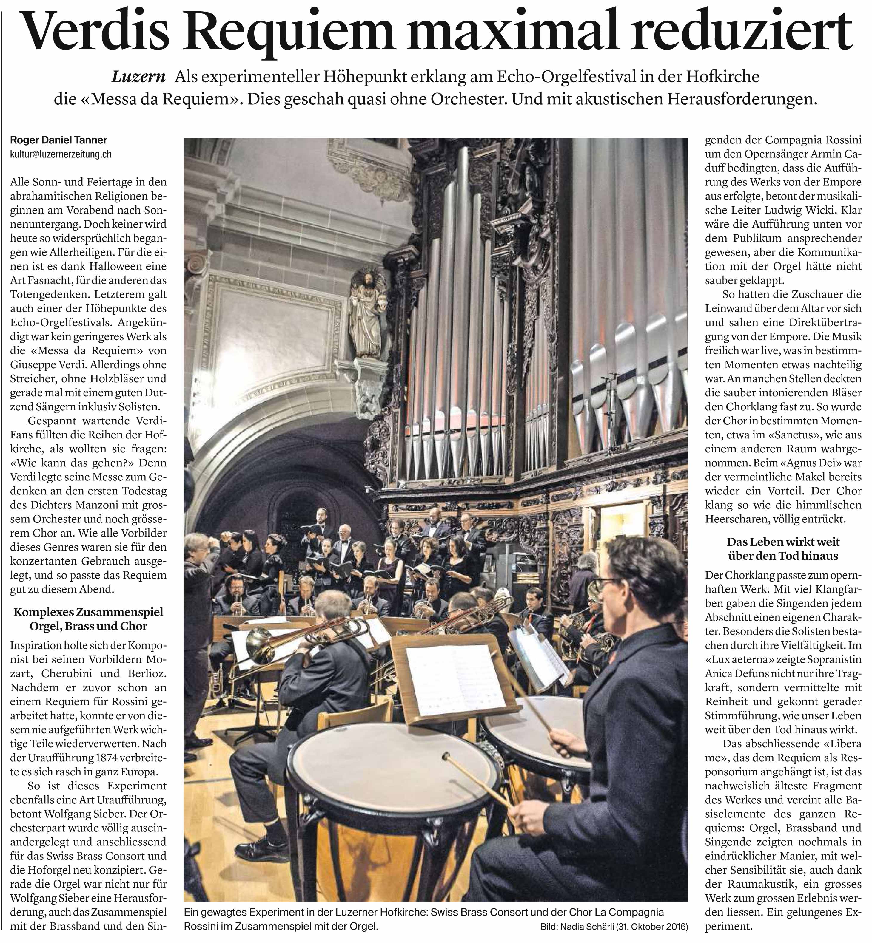 Luzerner Zeitung, 2.11.2016
