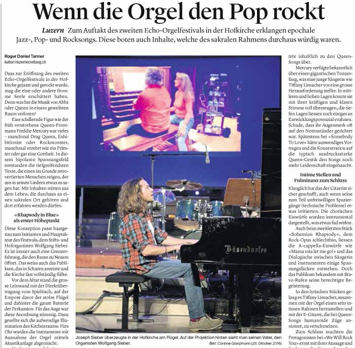 Luzerner Zeitung, 30. 10.2016